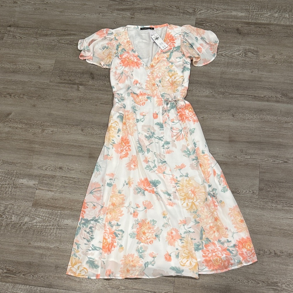 Elegant Floral Floral Midi Dress